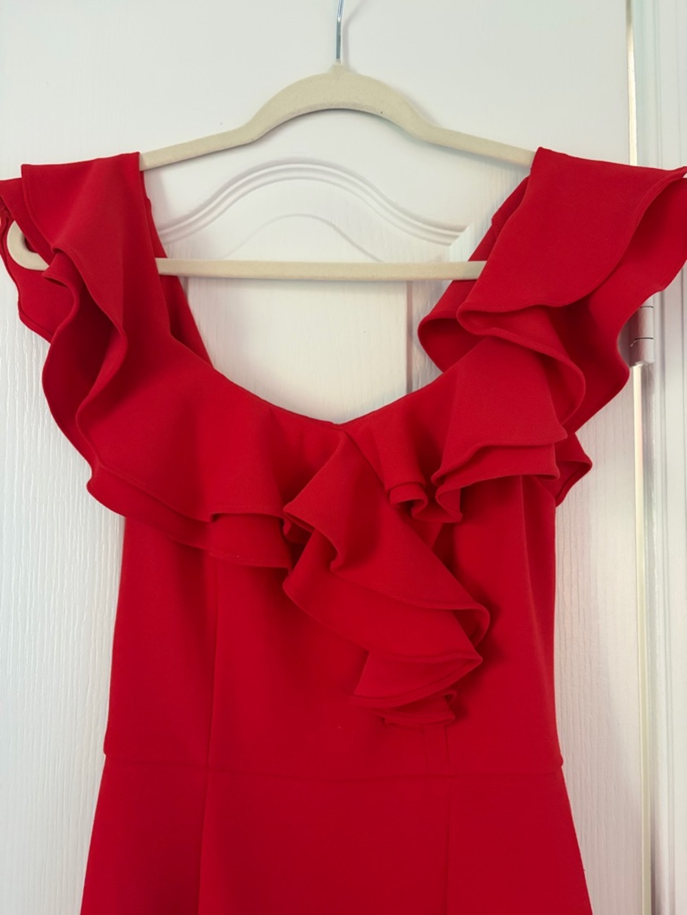 Lulu's Red Ruffle Bodycon Mini Dress - Picture 4 of 7